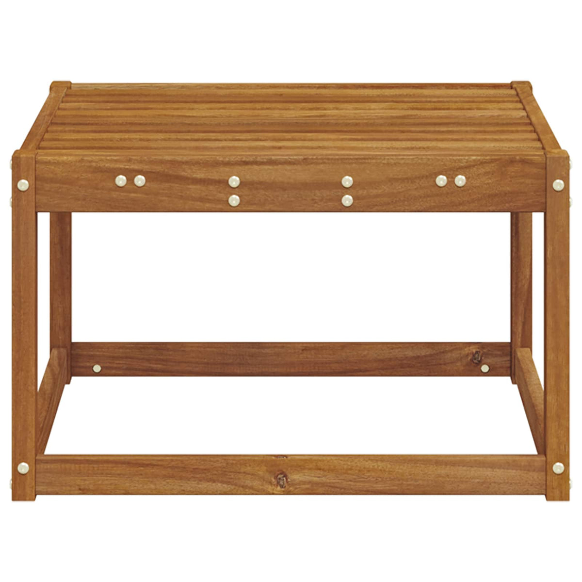 Vanjski otoman Čvrsto drvo akacije Prirodna 59 x 59 x 37 cm
