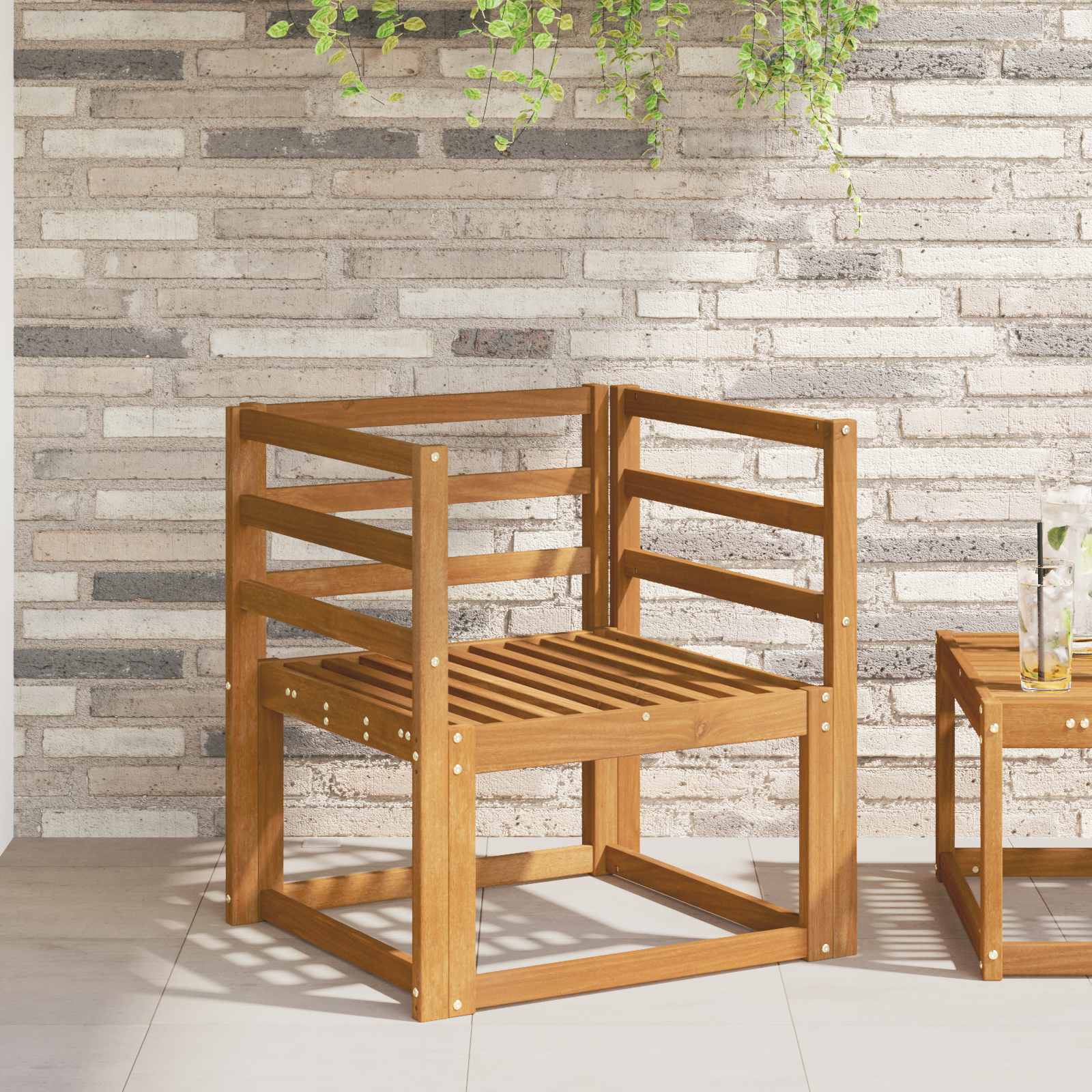 Naslon 2 pcs Prirodna 59 x 4 x 73 cm Čvrsto drvo akacije
