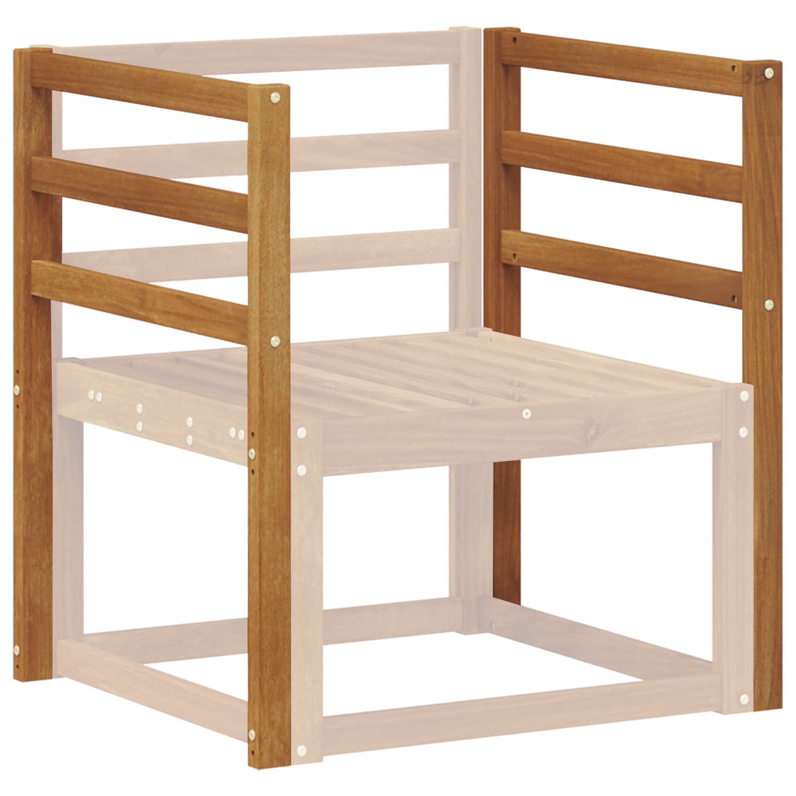 Naslon 2 pcs Prirodna 59 x 4 x 73 cm Čvrsto drvo akacije