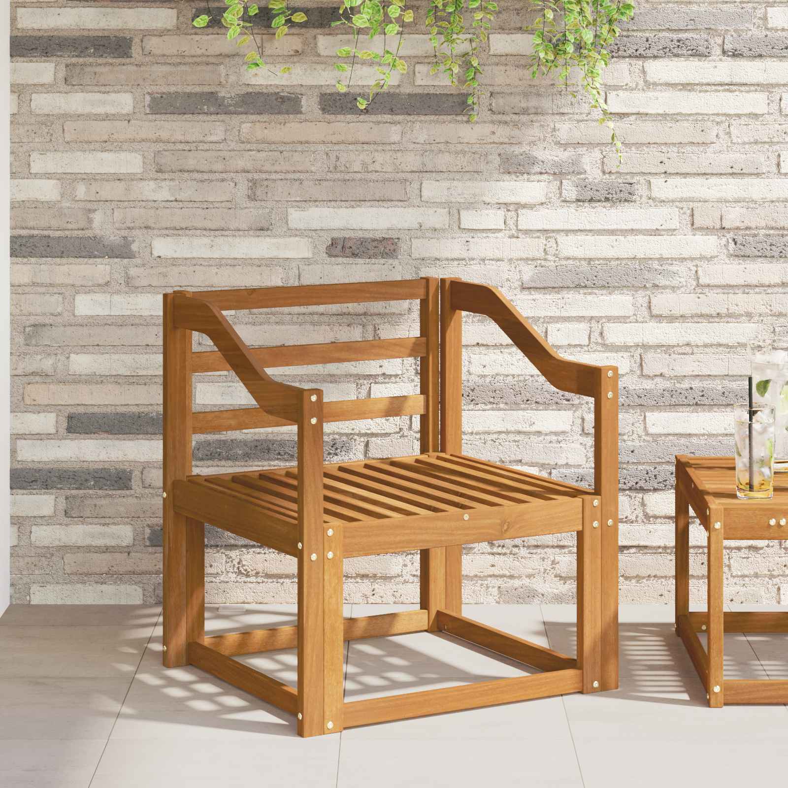 Naslon 2 pcs Prirodna 59 x 4 x 73 cm Čvrsto drvo akacije