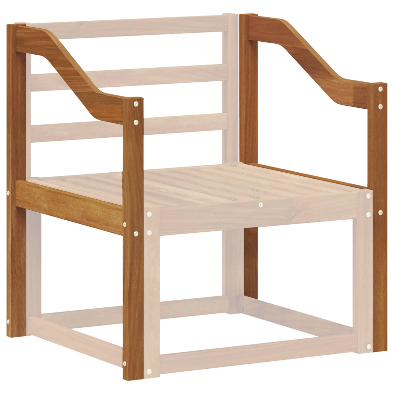 Naslon 2 pcs Prirodna 59 x 4 x 73 cm Čvrsto drvo akacije
