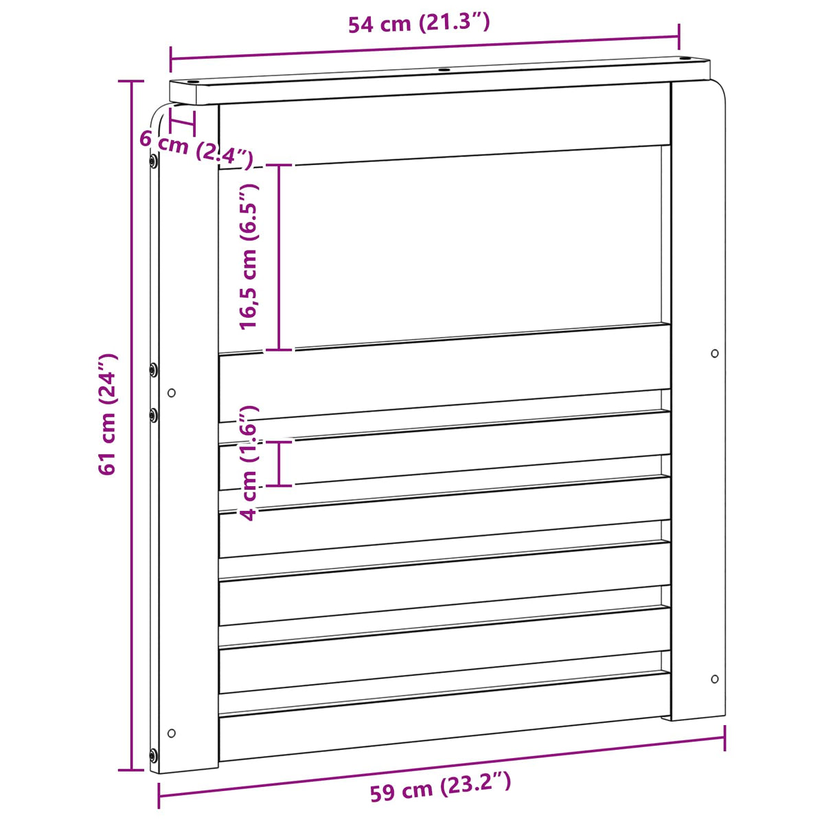 Naslonjači 2 pcs Smeđa 59 x 6 x 61 cm Konstruirano drvo
