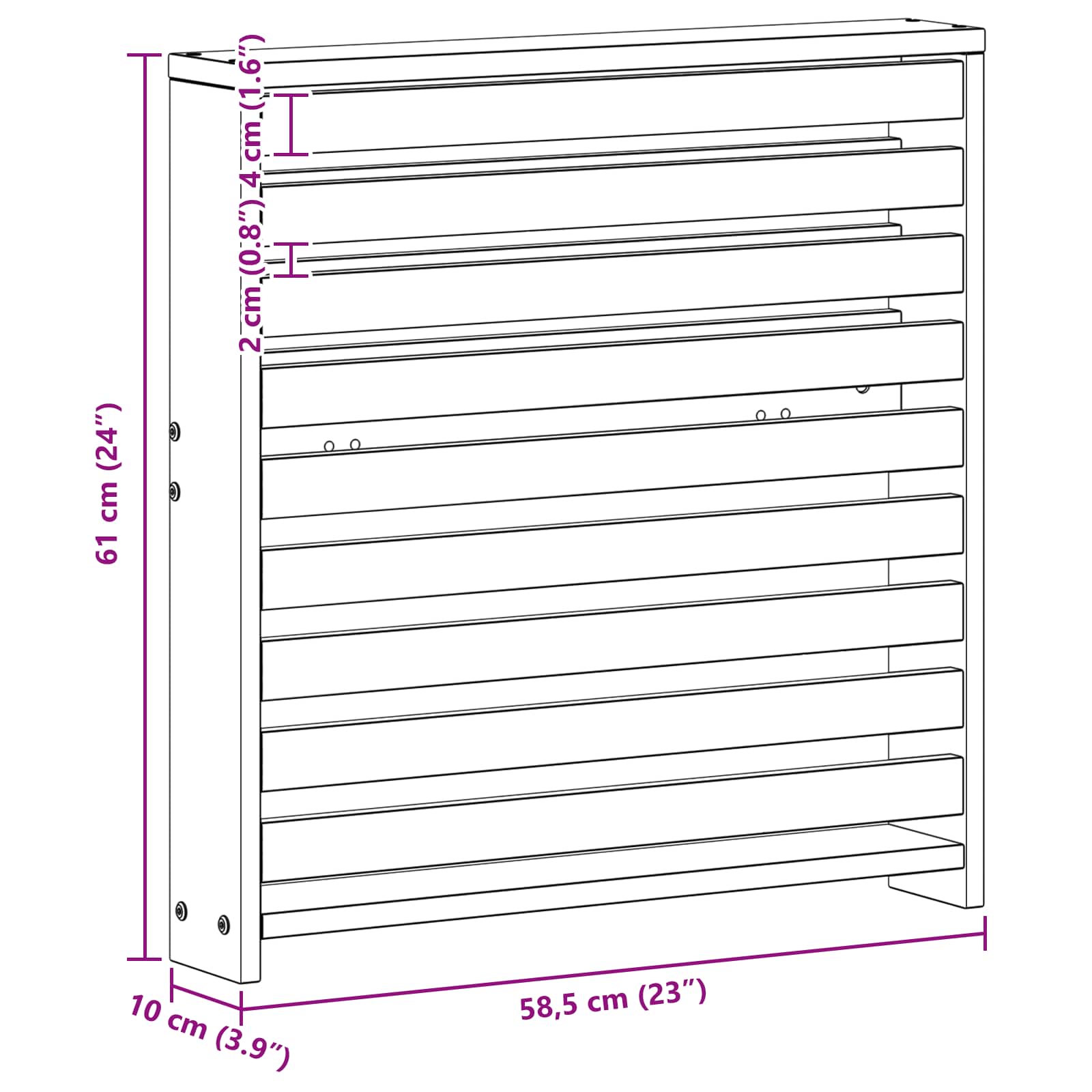Nasloni za ruke 2 pcs Smeđa 58.5 x 10 x 61 cm Konstruirano drvo