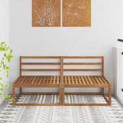 2 Komad Srednja sofa za van Prirodna 158 x 83 x 73 cm