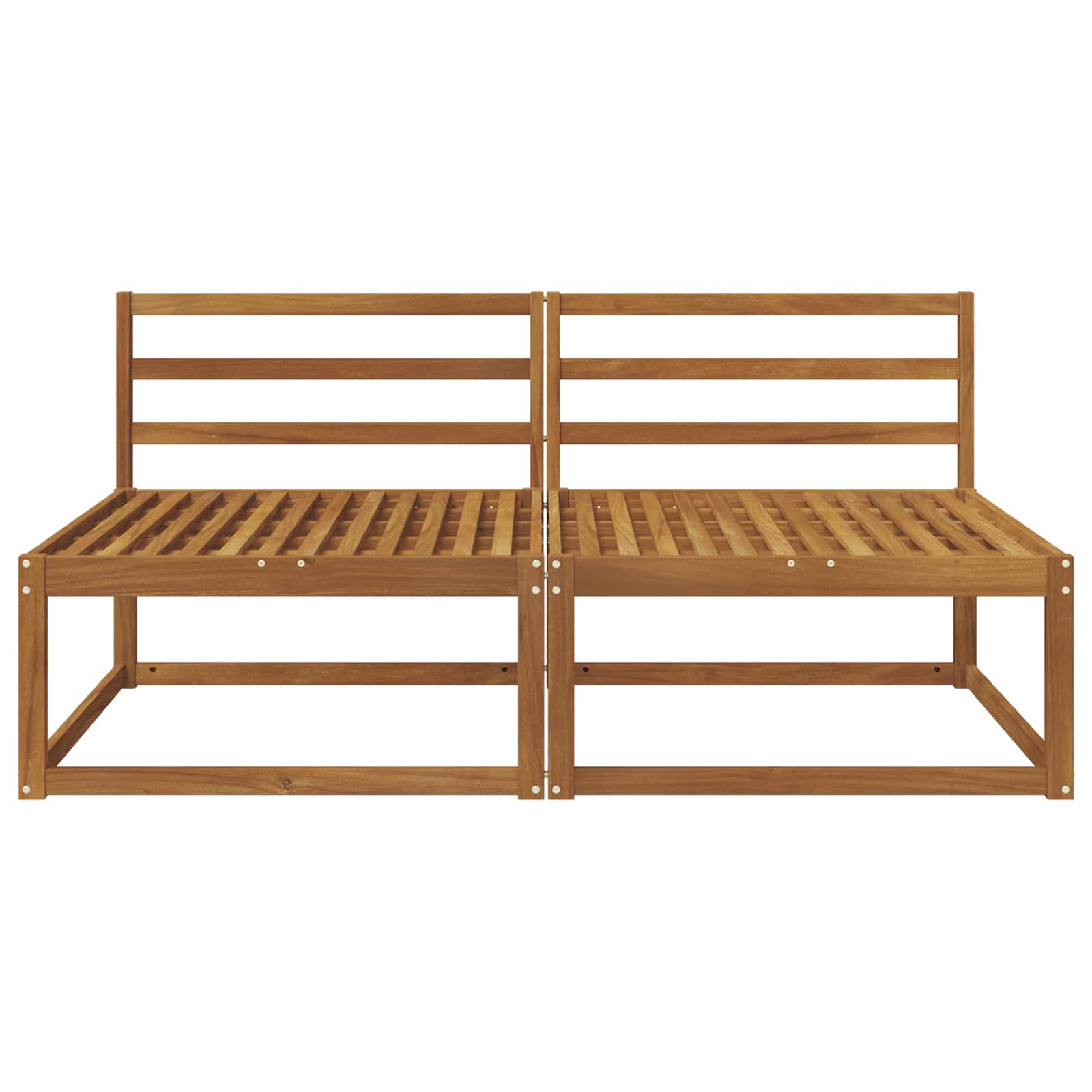 2 Komad Srednja sofa za van Prirodna 158 x 83 x 73 cm