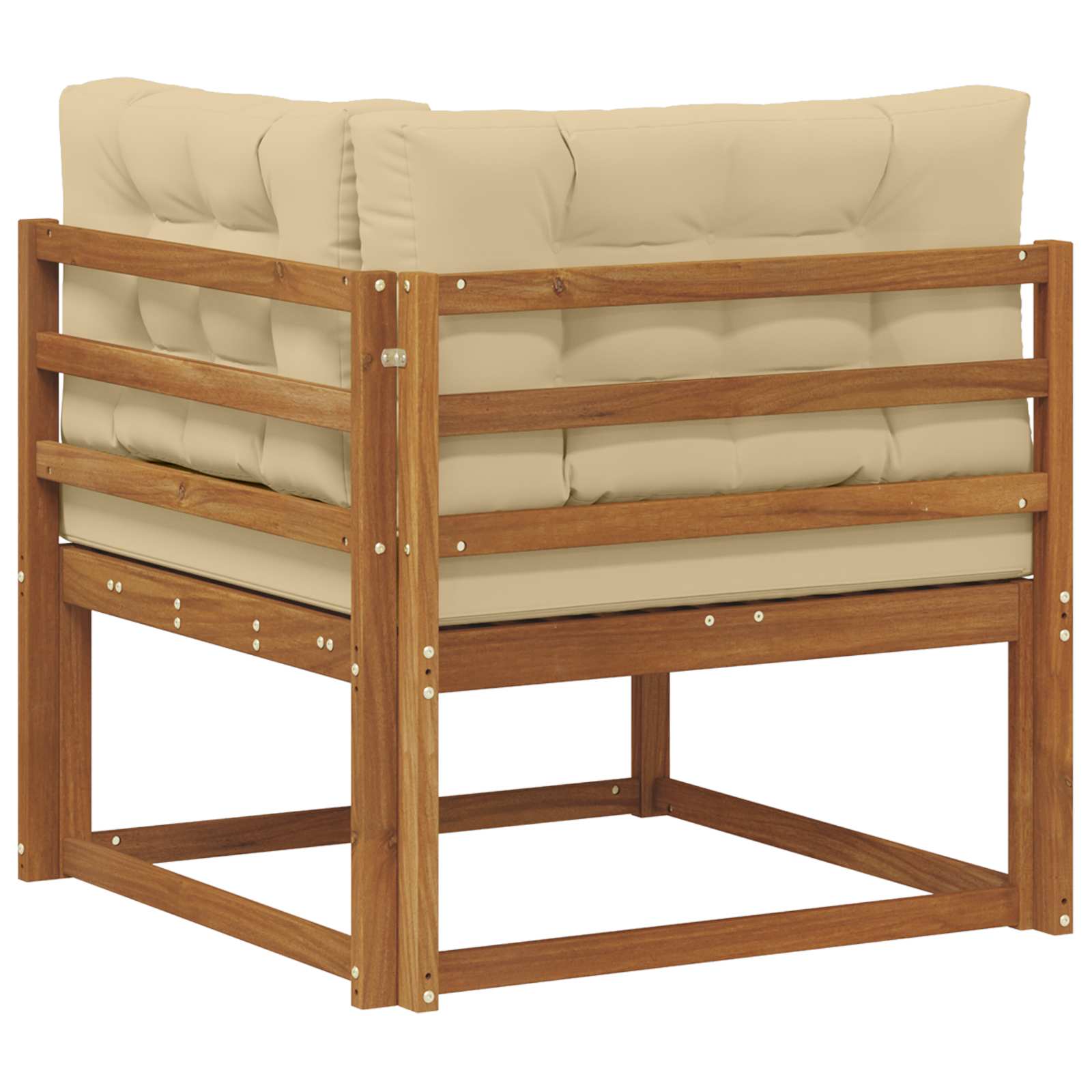 Vanjska kutna sofa Prirodna