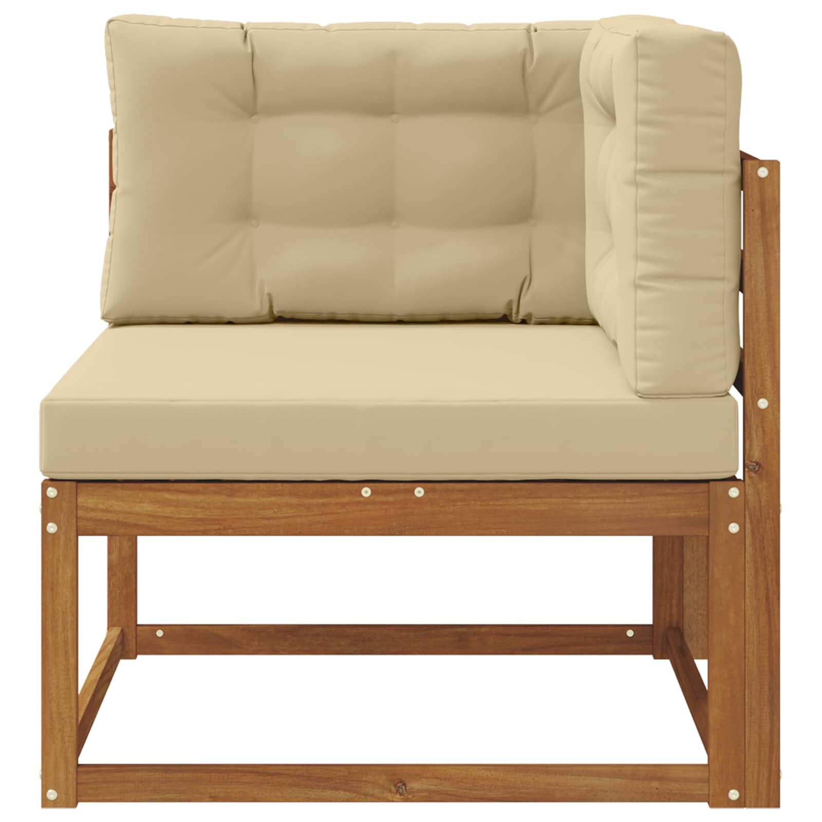 Vanjska kutna sofa Prirodna