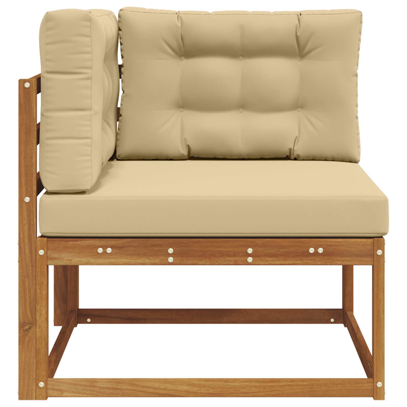 Vanjska kutna sofa Prirodna