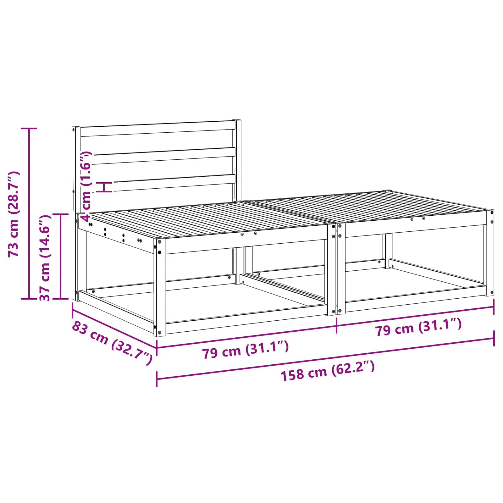 Sekcionalna sofa 2 Komad Prirodna