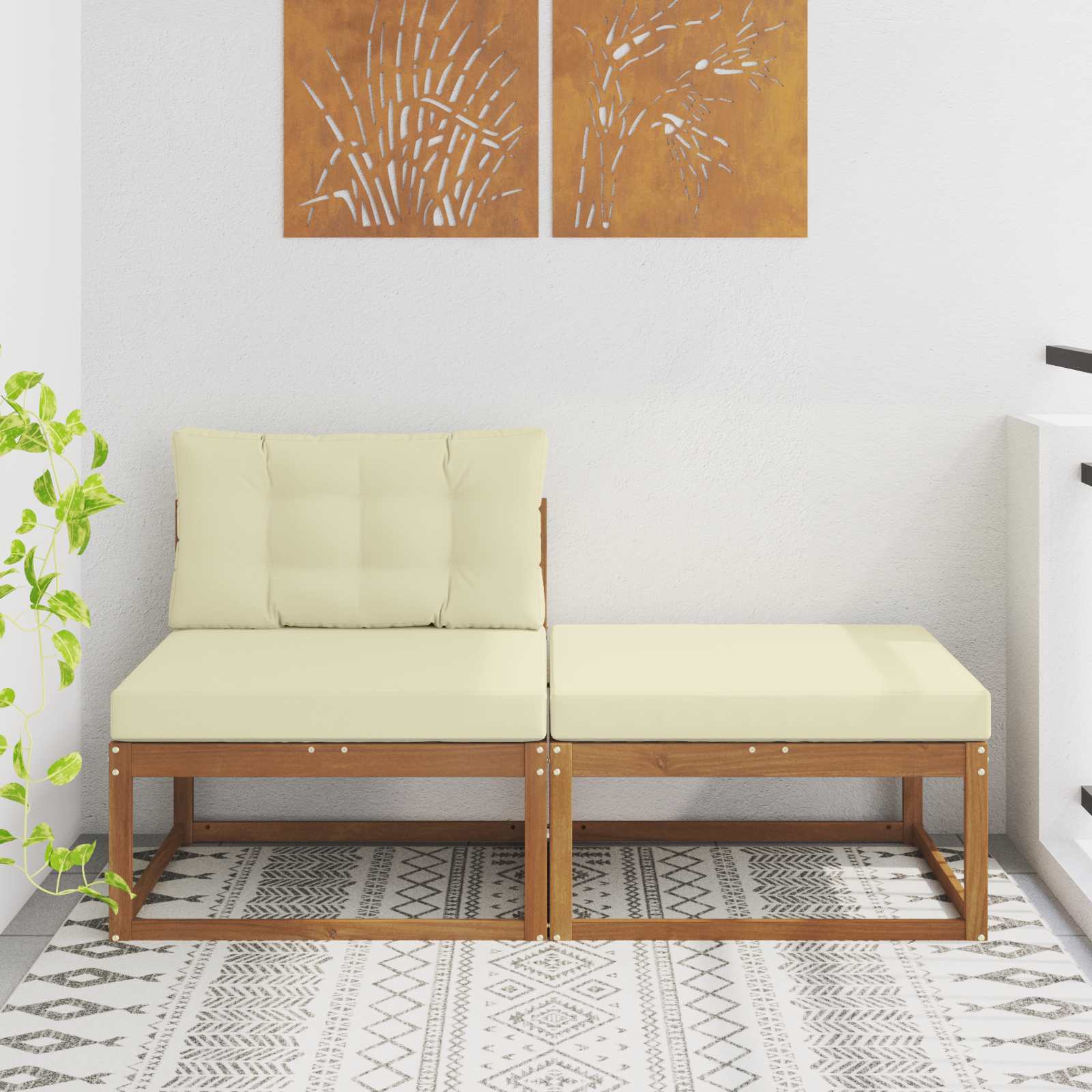 Sekcionalna sofa s jastukom 2 Komad Prirodna