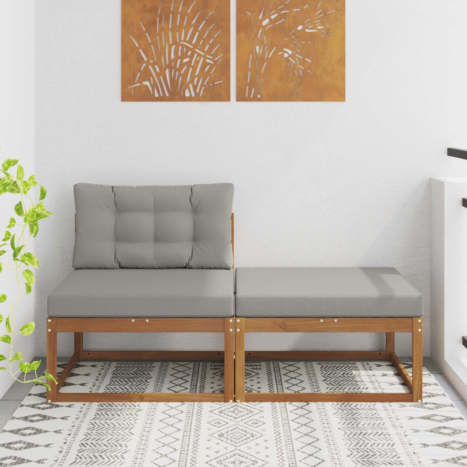 Sekcionalna sofa s jastukom 2 Komad Prirodna