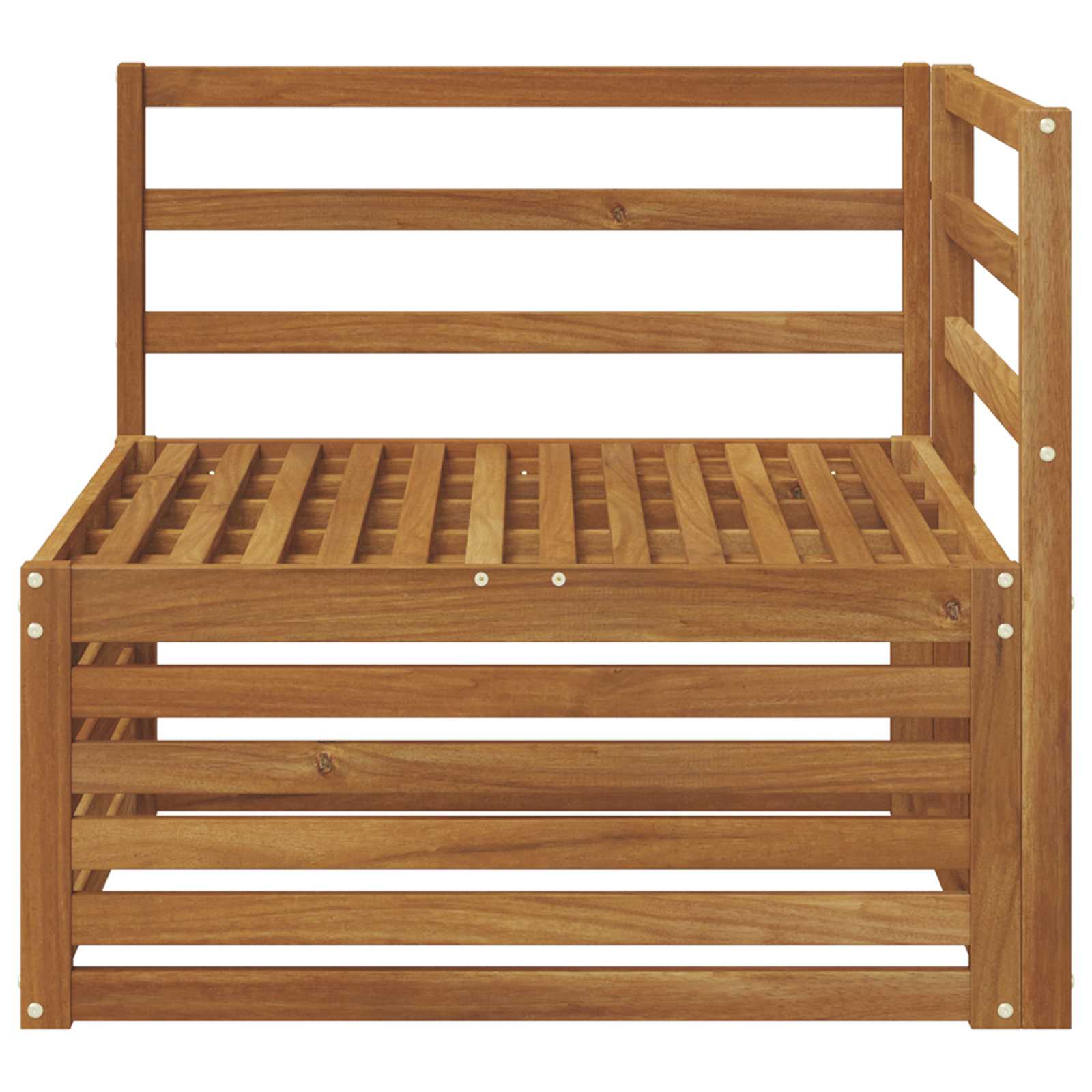 Vanjska kutna sofa Čvrsto drvo akacije Prirodna 83 x 83 x 73 cm