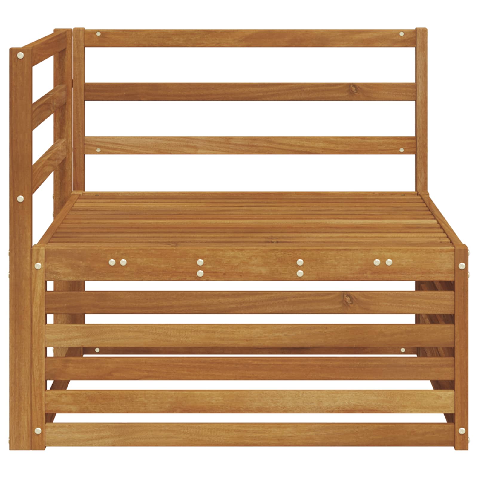Vanjska kutna sofa Čvrsto drvo akacije Prirodna 83 x 83 x 73 cm