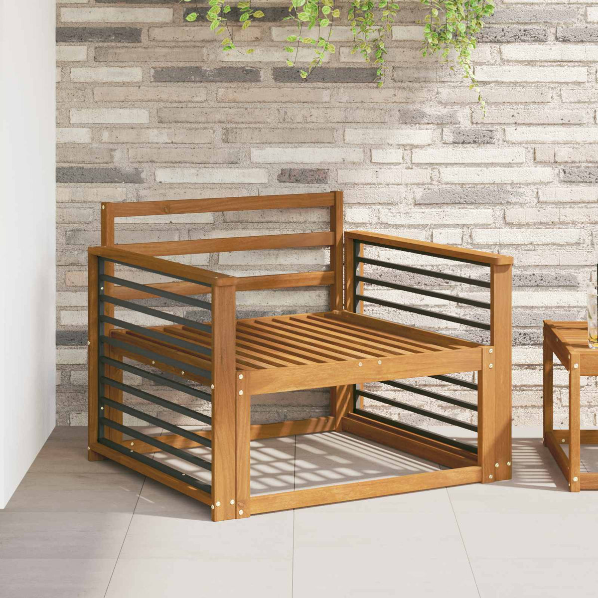 Naslon 2 kom. Prirodna 80 x 6 x 61 cm Čvrsto drvo akacije