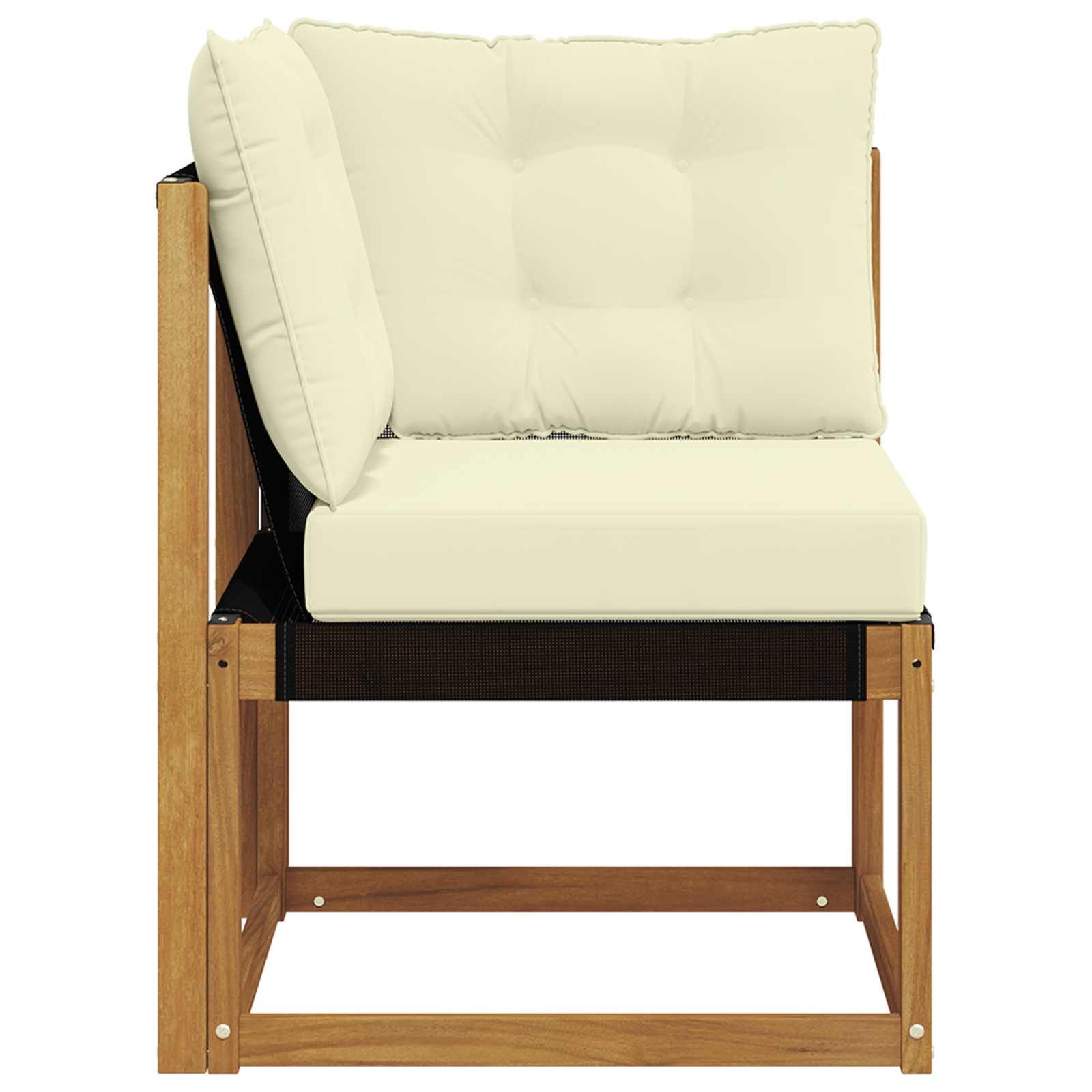 Vanjska kutna sofa Masivno drvo akacije i tekstilna tkanina