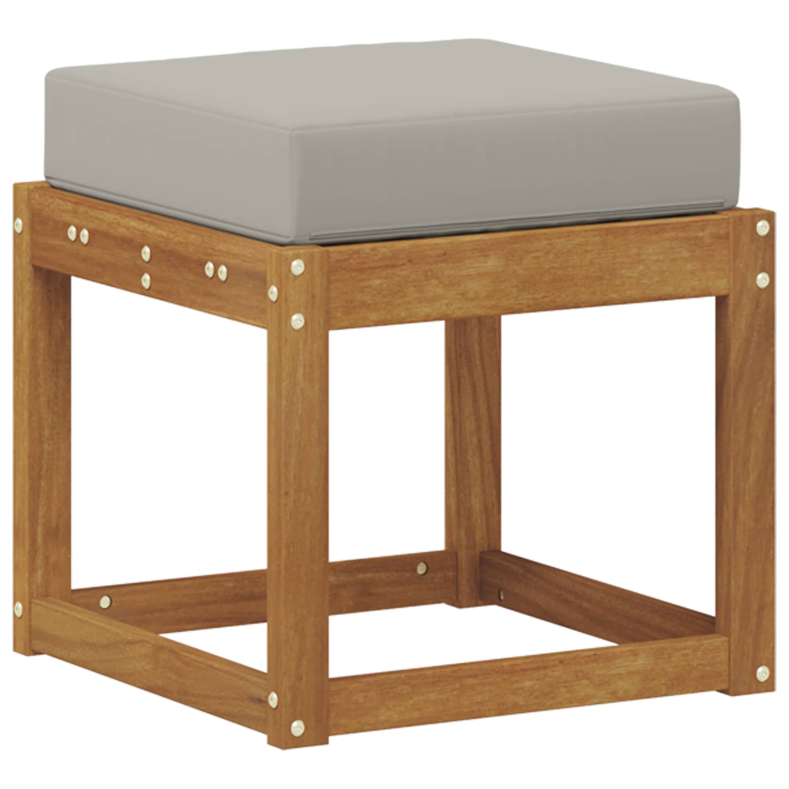 Klupa za sjedenje Prirodna i svijetlo siva 43 x 43 x 37 cm