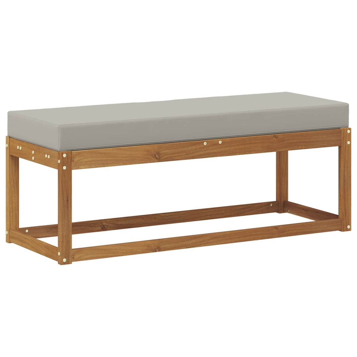 Klupa za sjedenje Prirodna i svijetlo siva 115 x 43 x 37 cm
