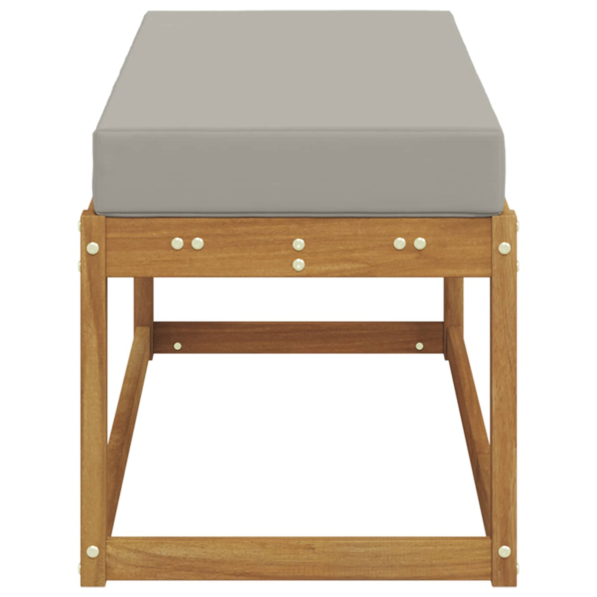 Klupa za sjedenje Prirodna i svijetlo siva 115 x 43 x 37 cm