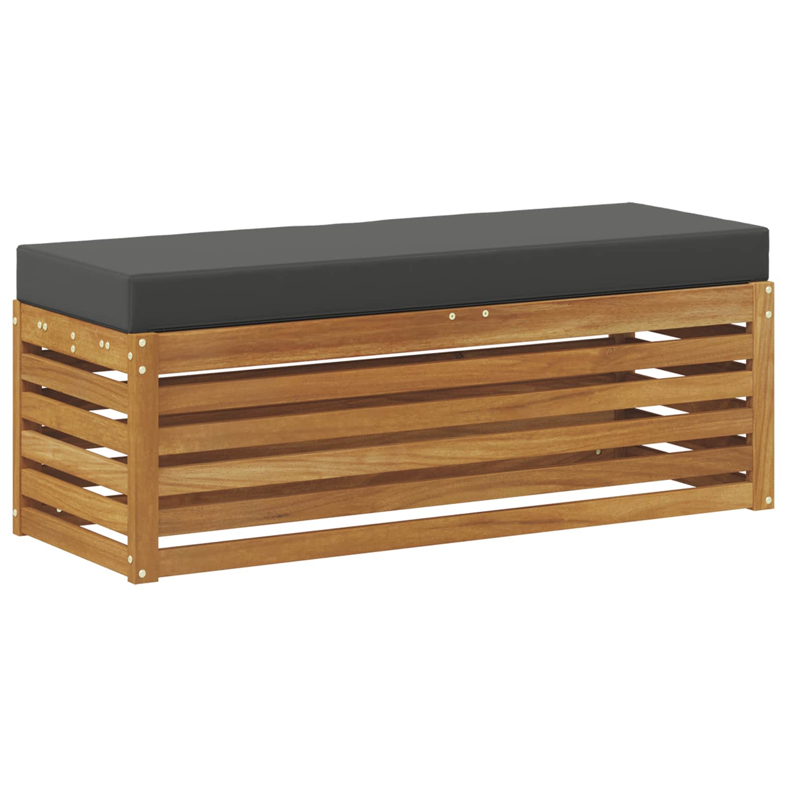 Klupa za sjedenje Prirodna i antracit 115 x 43 x 37 cm