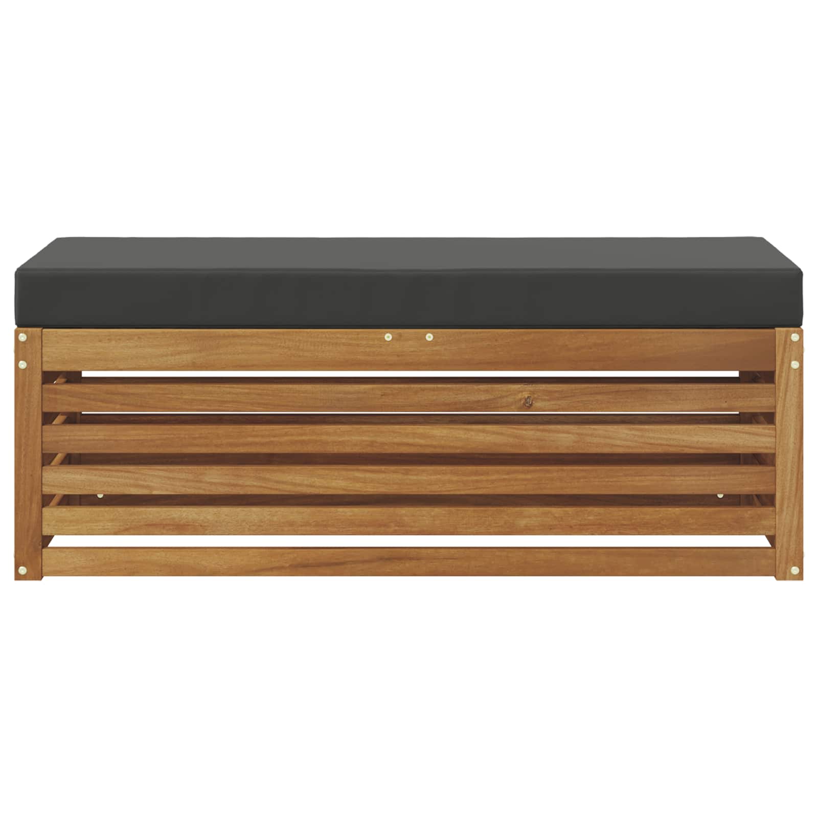 Klupa za sjedenje Prirodna i antracit 115 x 43 x 37 cm