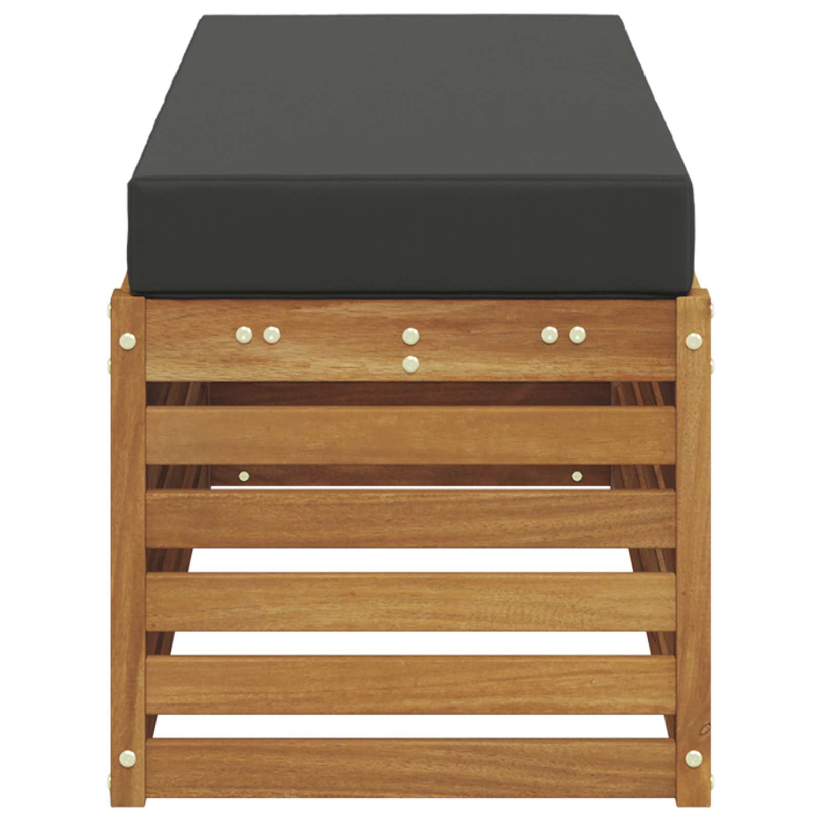 Klupa za sjedenje Prirodna i antracit 115 x 43 x 37 cm