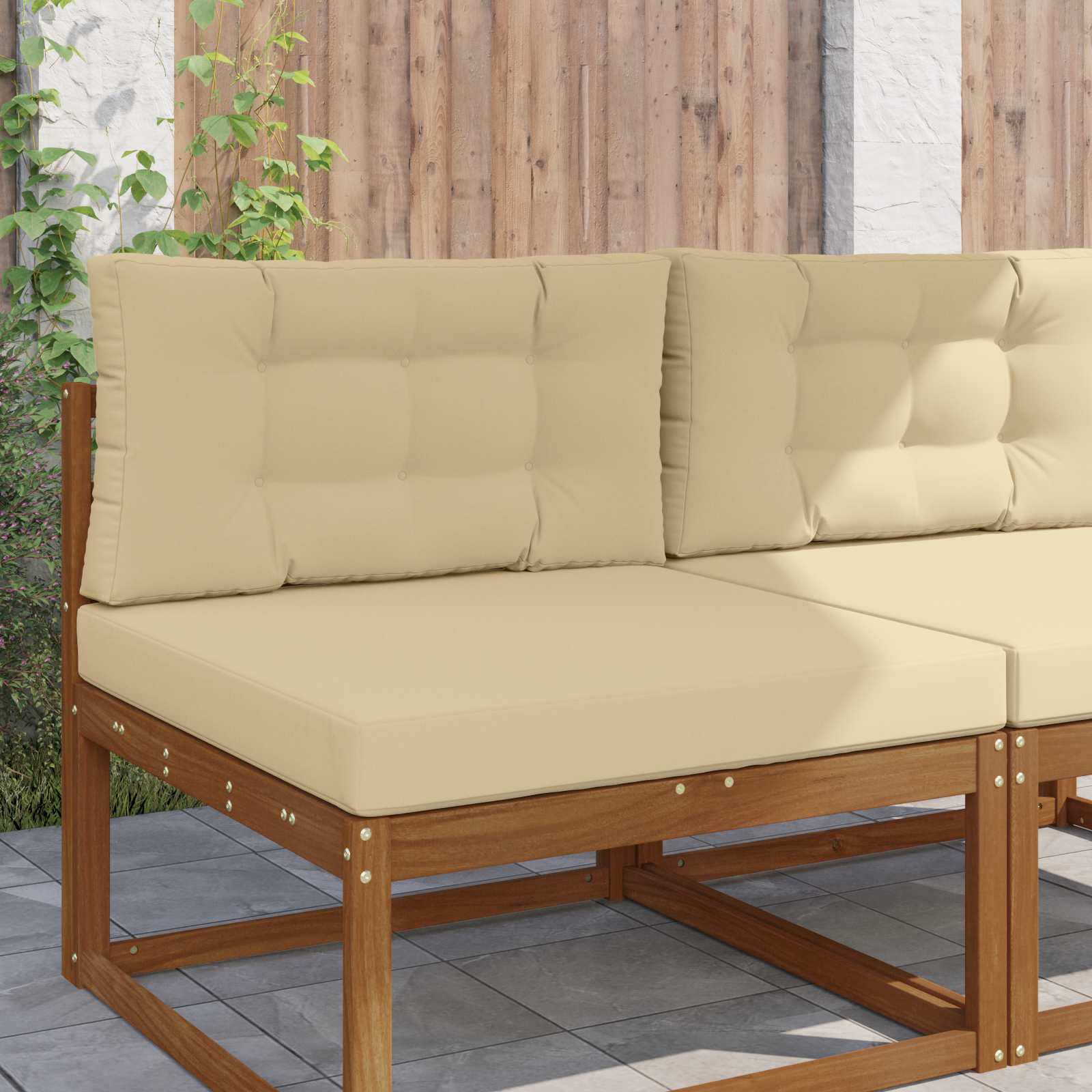 Jastuk za vanjsku sofU 2 pcs Bež Poliester