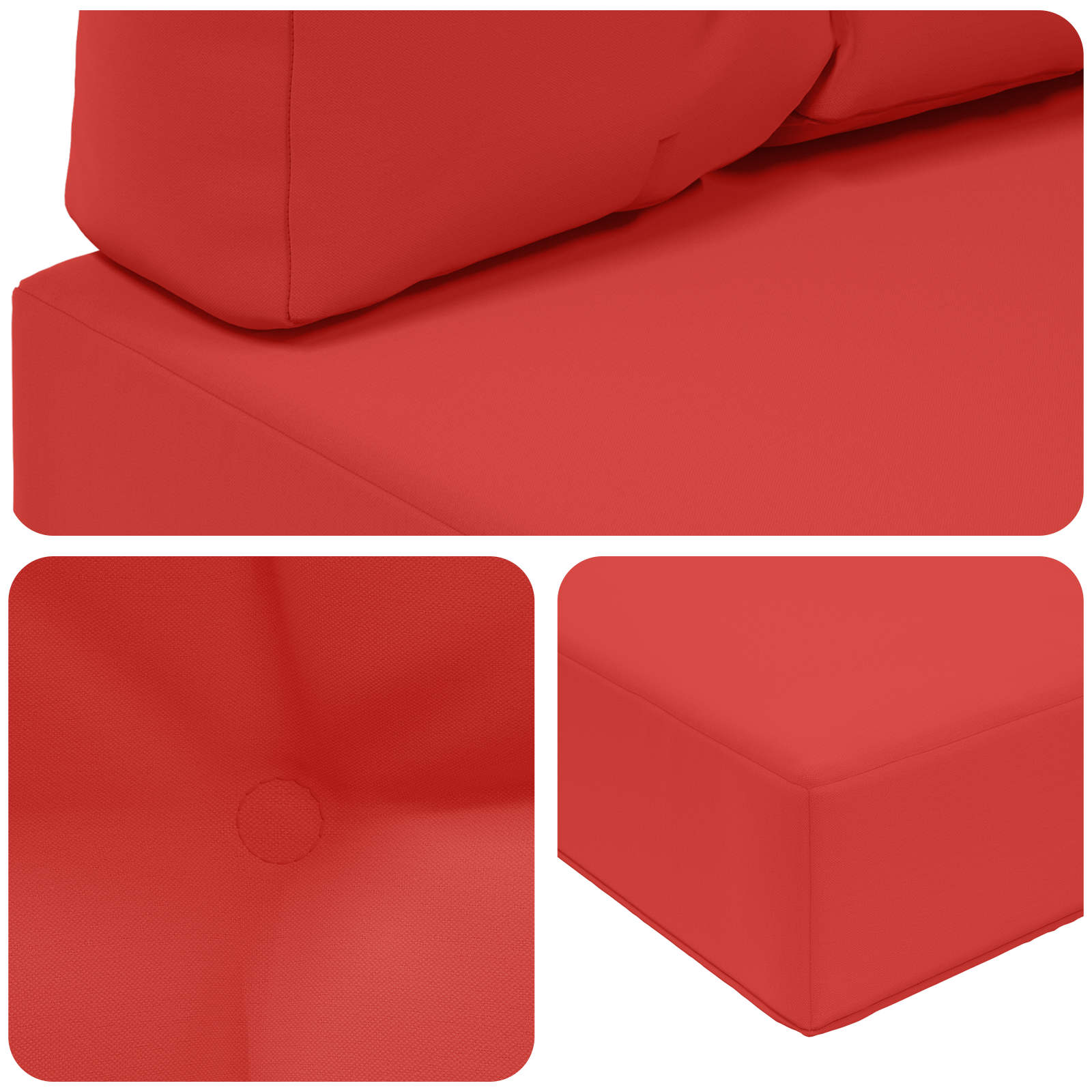 Jastuk za vanjsku sofU 3 pcs Crvena Poliester