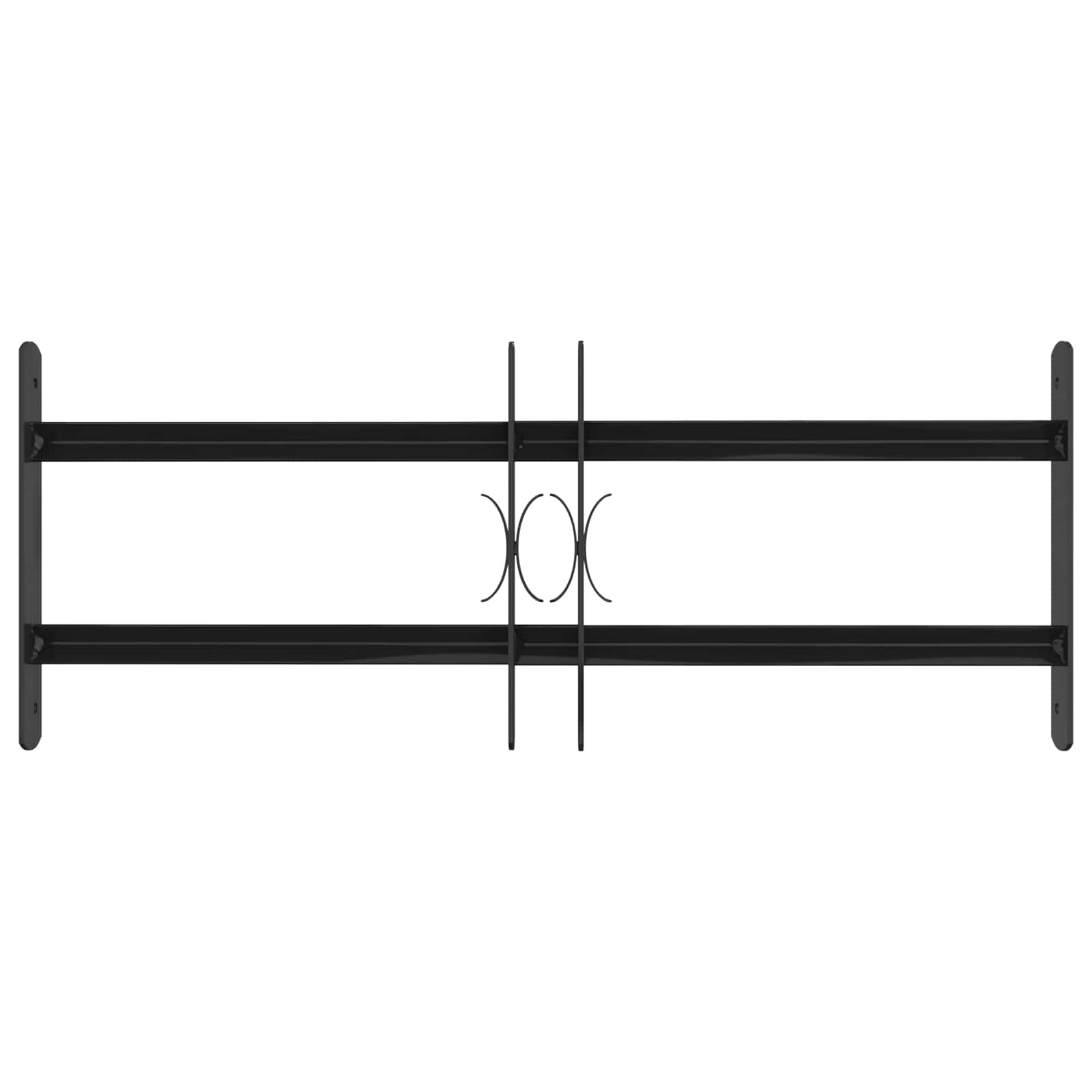 Rešetka za prozor 76 x 30 cm Čelik s prahom premazan Crna