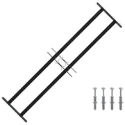 Rešetka za prozor 115 x 30 cm Čelik s prahom premazan Crna