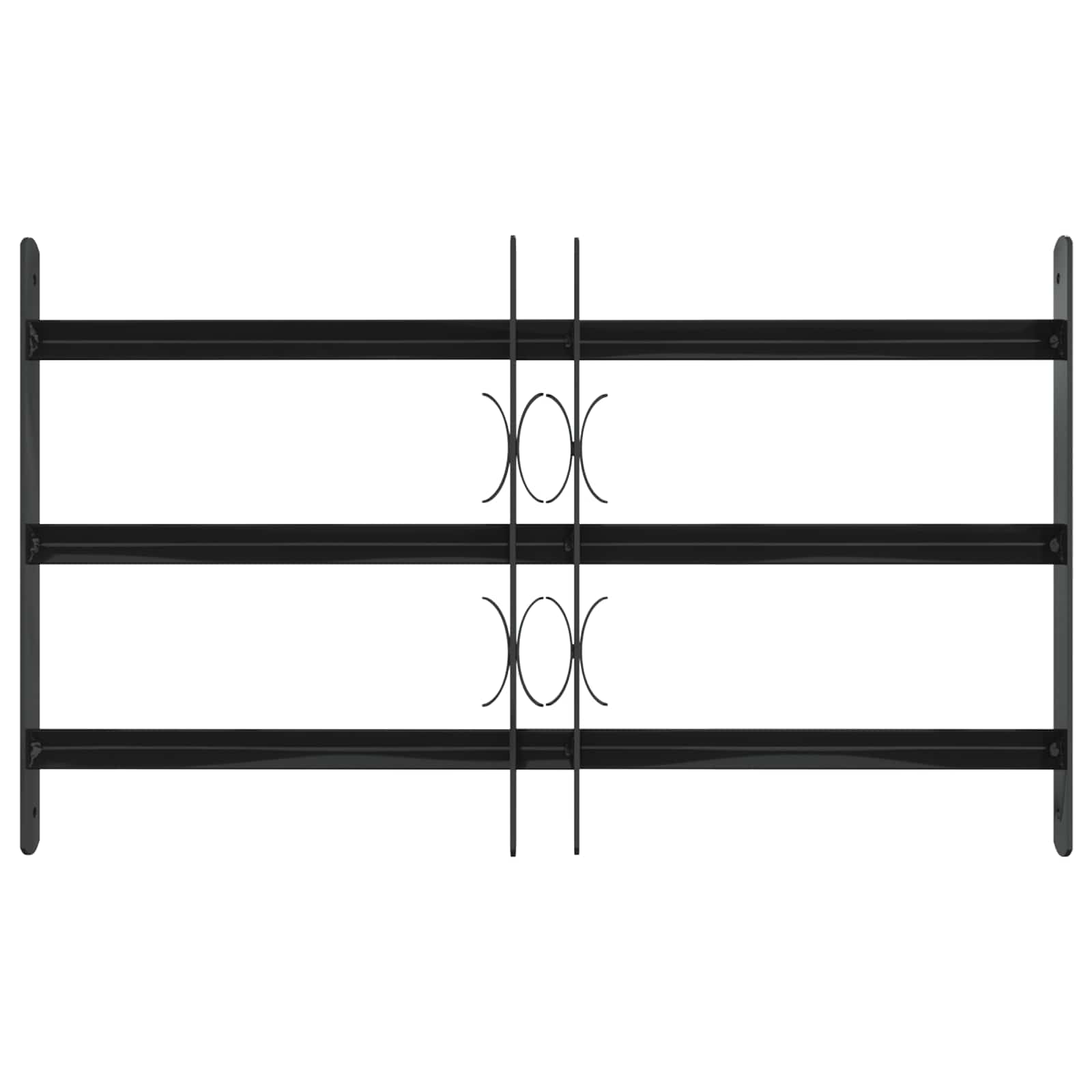 Rešetka za prozor 75.5 x 45 cm Čelik s prahom premazan Crna