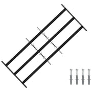 Rešetka za prozor 116 x 45 cm Čelik s prahom premazan Crna
