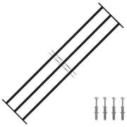 Rešetka za prozor 174 x 45 cm Čelik s prahom premazan Crna