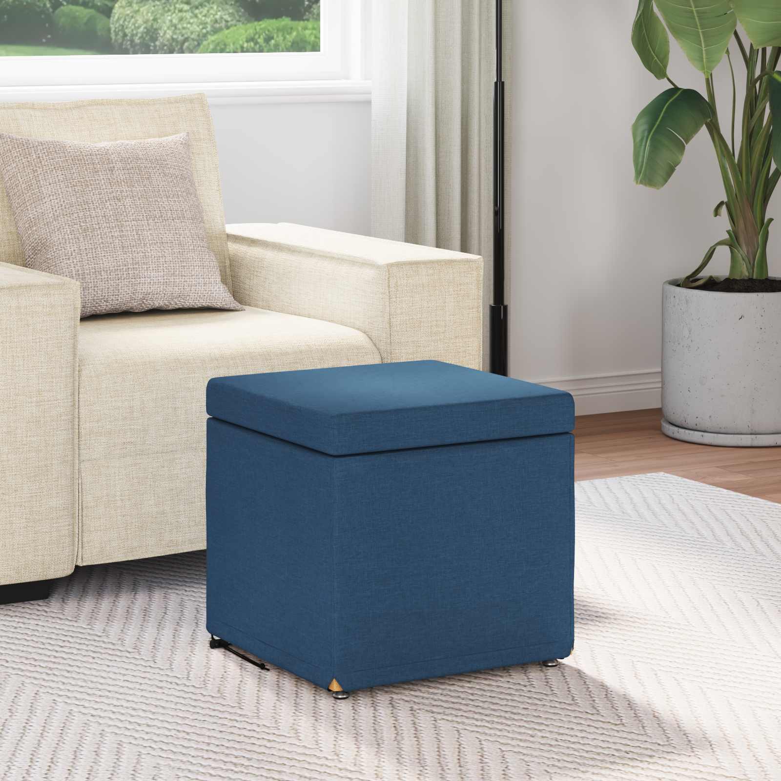 Stolica Plava 41 x 41 x 40 cm Tkanina i konstruirano drvo