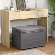 Stolica Siva 61 x 41 x 40 cm Umjetna Koža i Fino Radeći Drvo