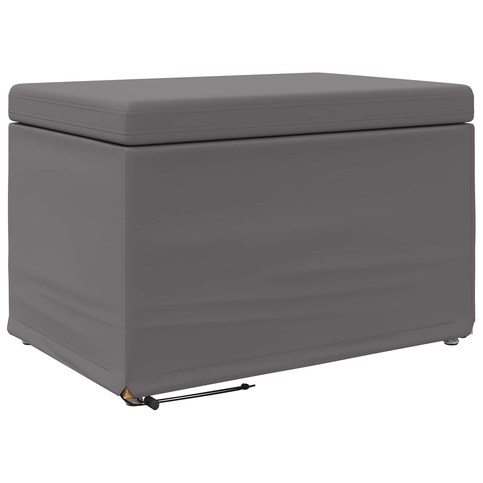 Stolica Siva 61 x 41 x 40 cm Umjetna Koža i Fino Radeći Drvo