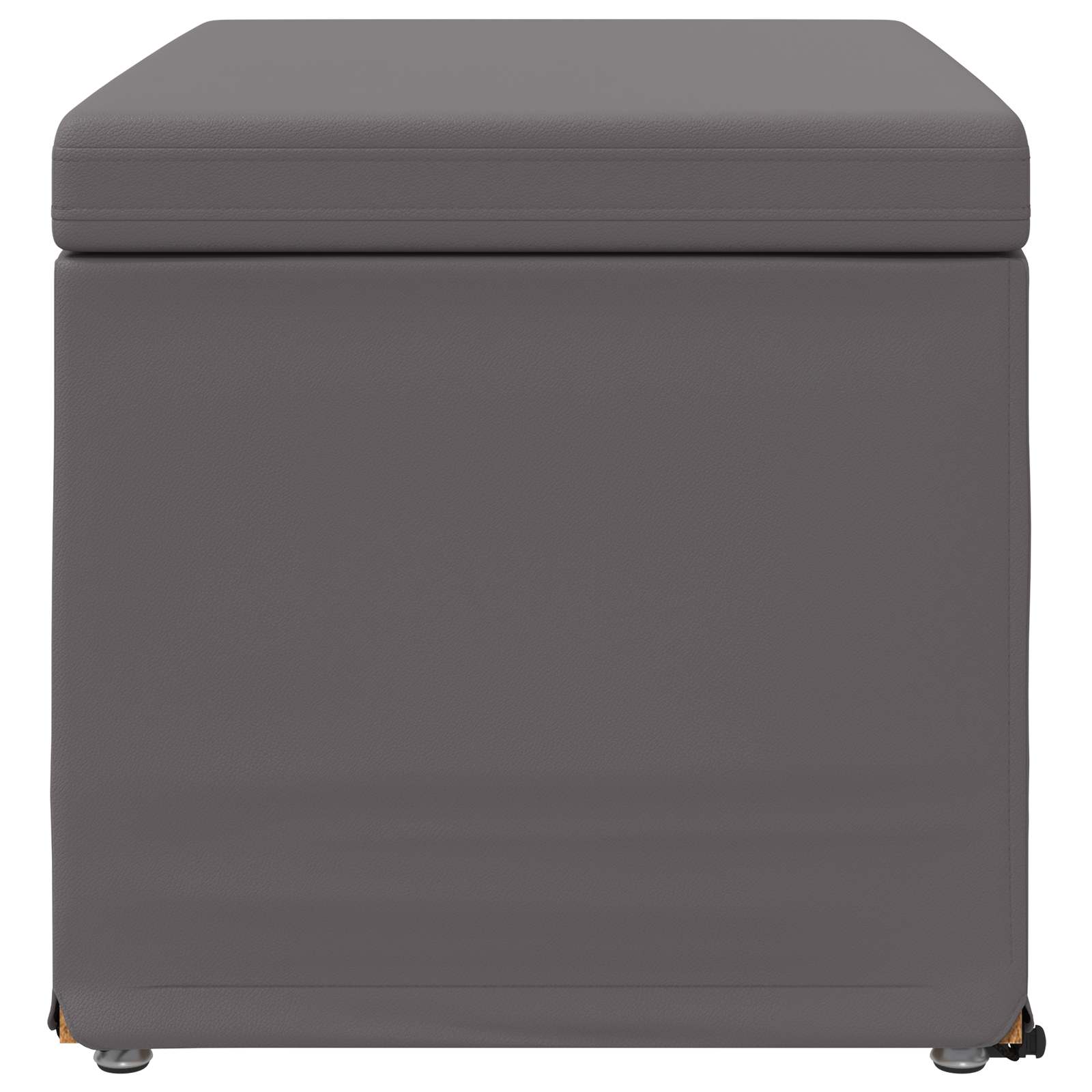 Stolica Siva 61 x 41 x 40 cm Umjetna Koža i Fino Radeći Drvo