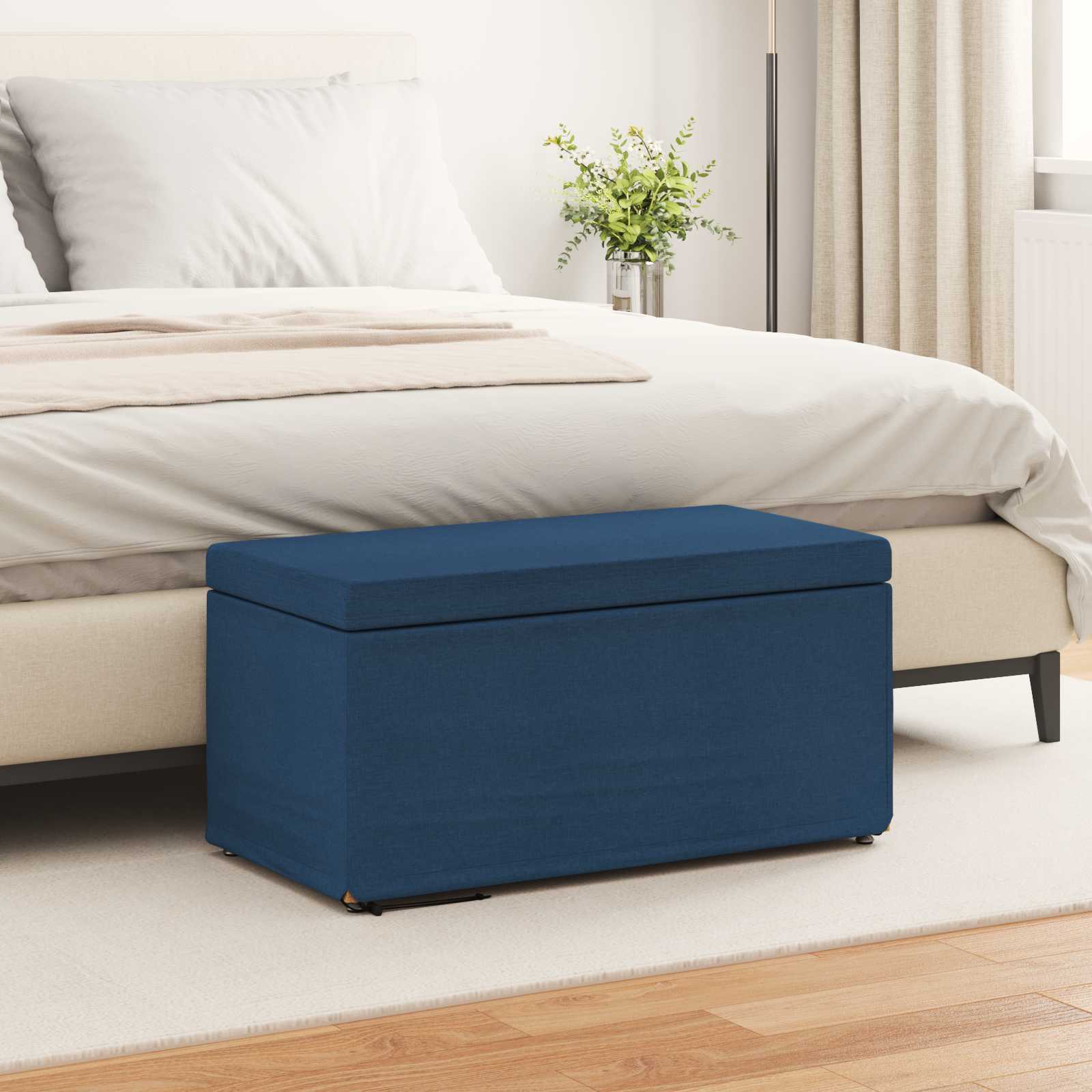 Stolica Plava 81 x 41 x 40 cm Tkanina i konstruirano drvo