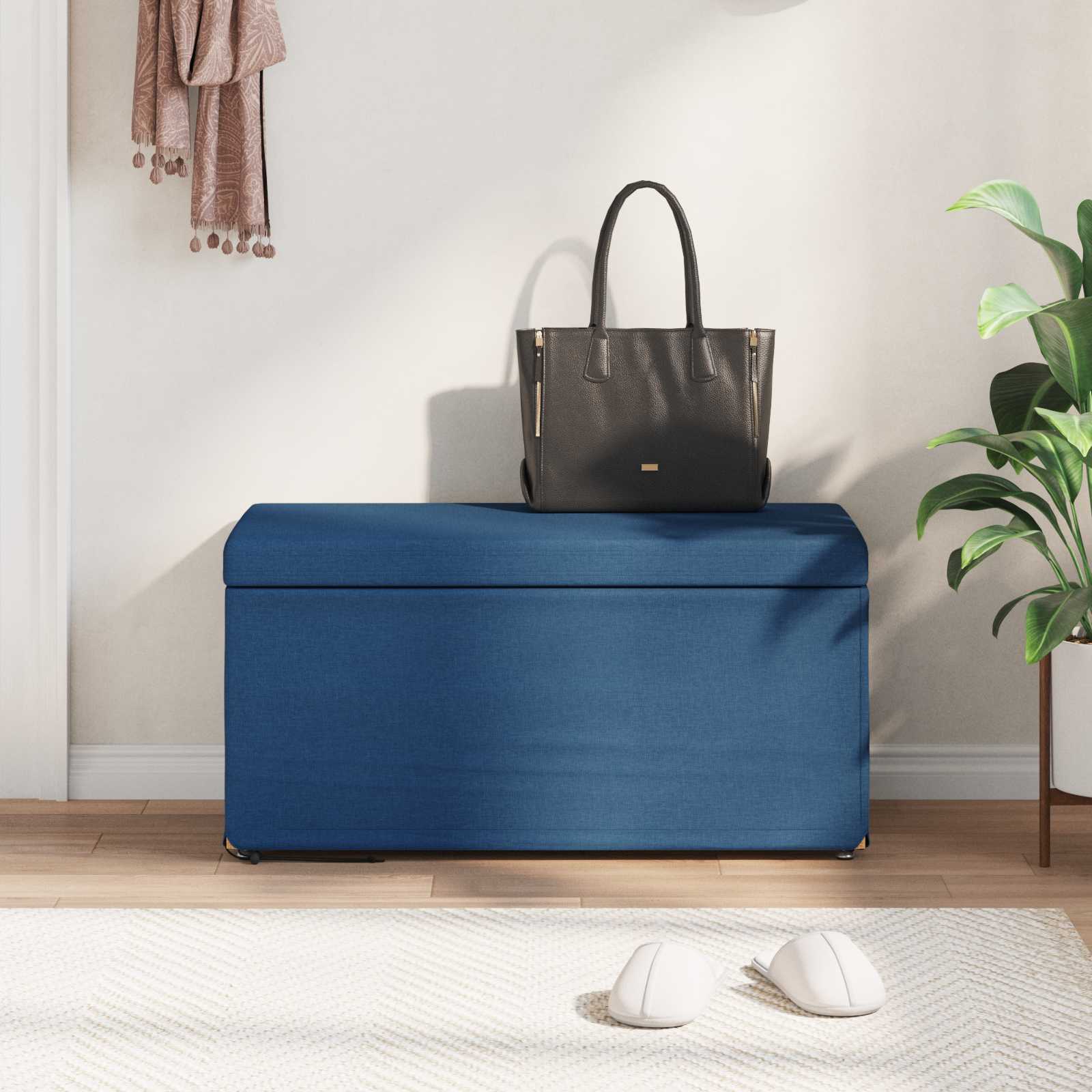 Stolica Plava 81 x 41 x 40 cm Tkanina i konstruirano drvo