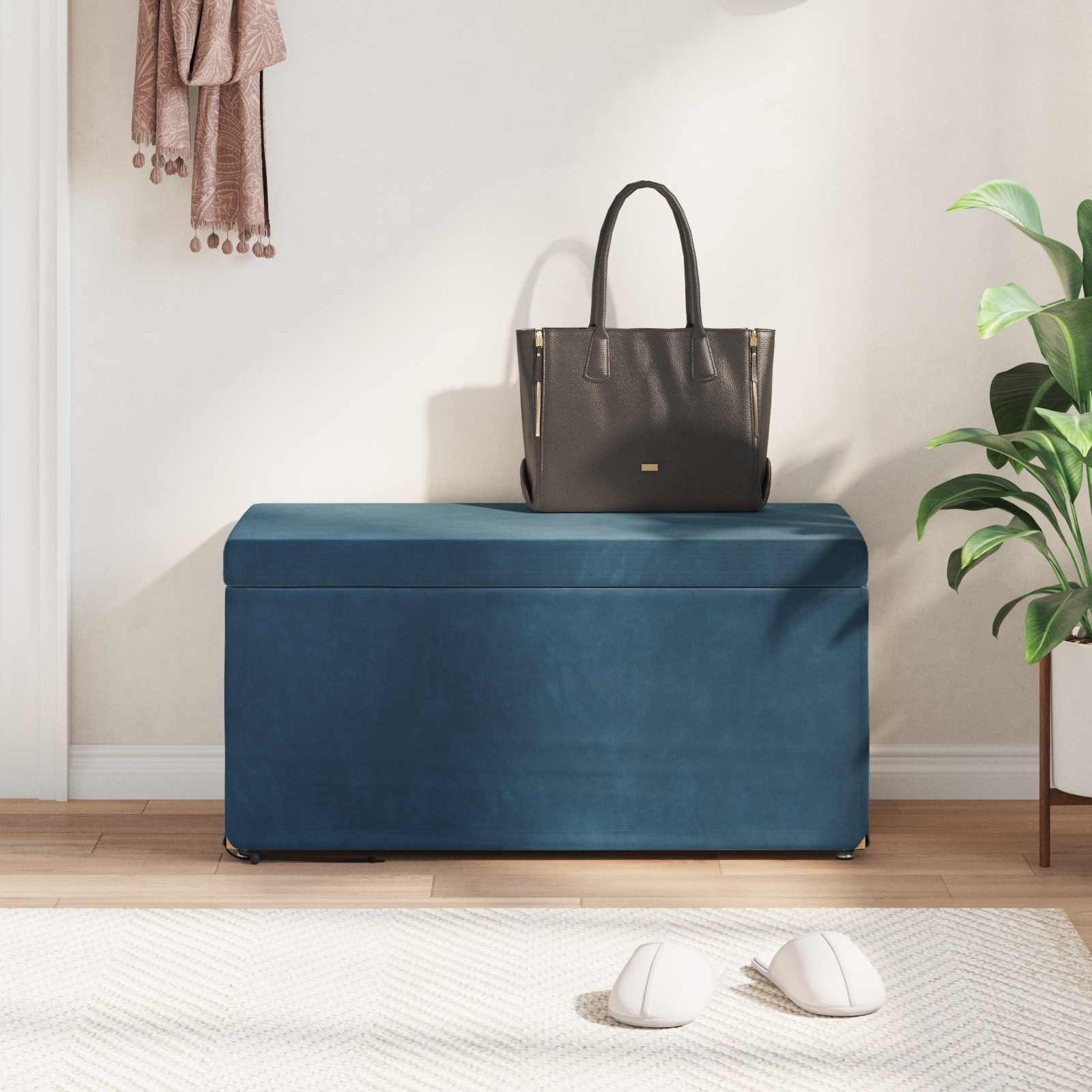 Stolica Plava 81 x 41 x 40 cm Svileni i Fino Radeći Drvo
