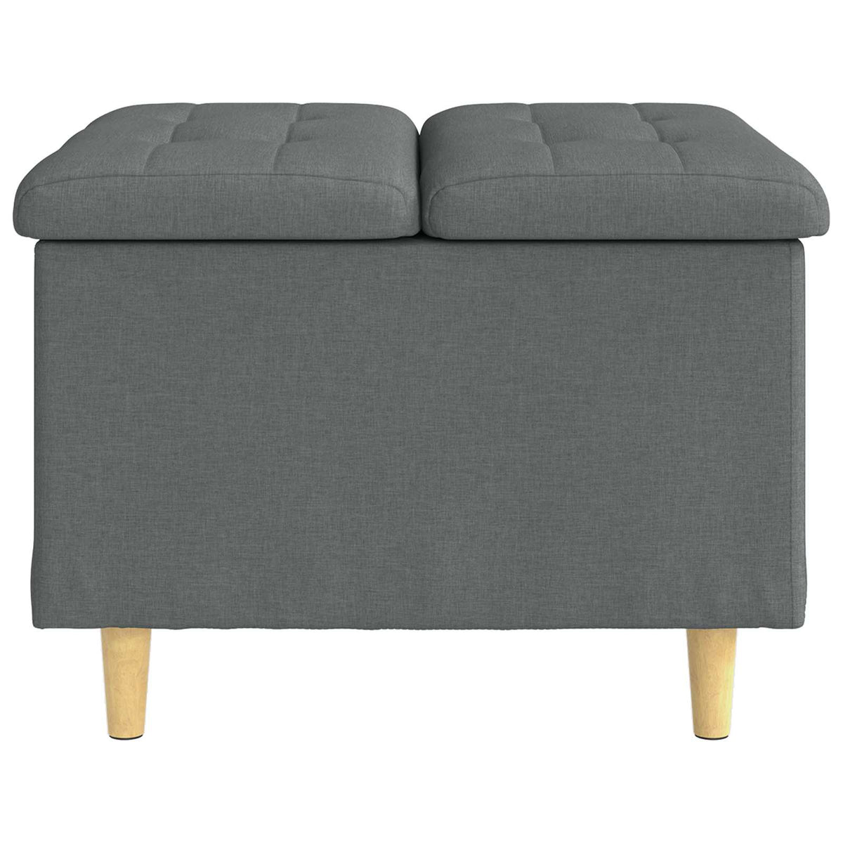 Otoman za pohranu s jastukom Tamno siva 60 x 60 x 45 cm tkanina