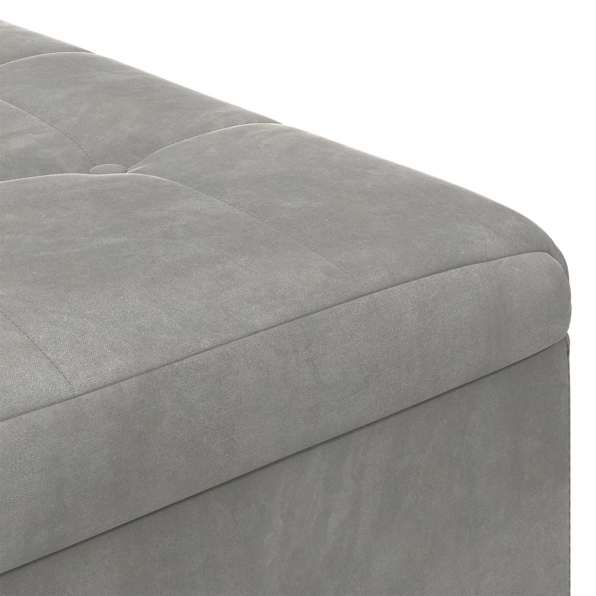 Otoman za pohranu Svijetlo siva 60 x 60 x 45 cm Baršun