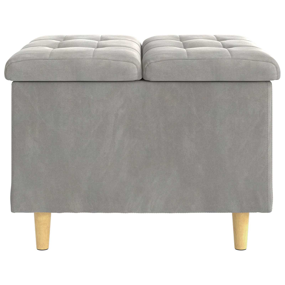 Otoman za pohranu Svijetlo siva 60 x 60 x 45 cm Baršun
