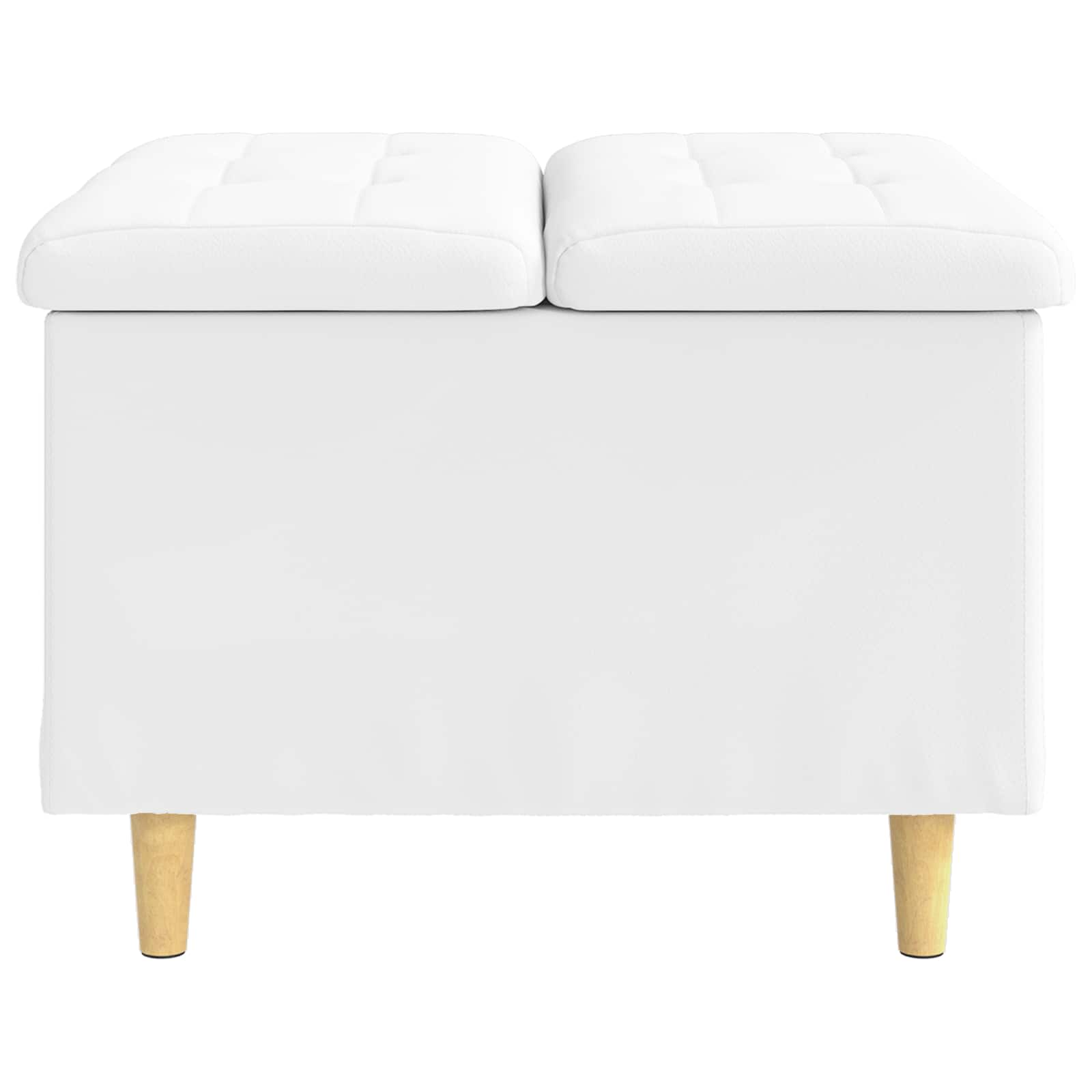 Otoman za pohranu Bijeli 60 x 60 x 45 cm Umjetna koža