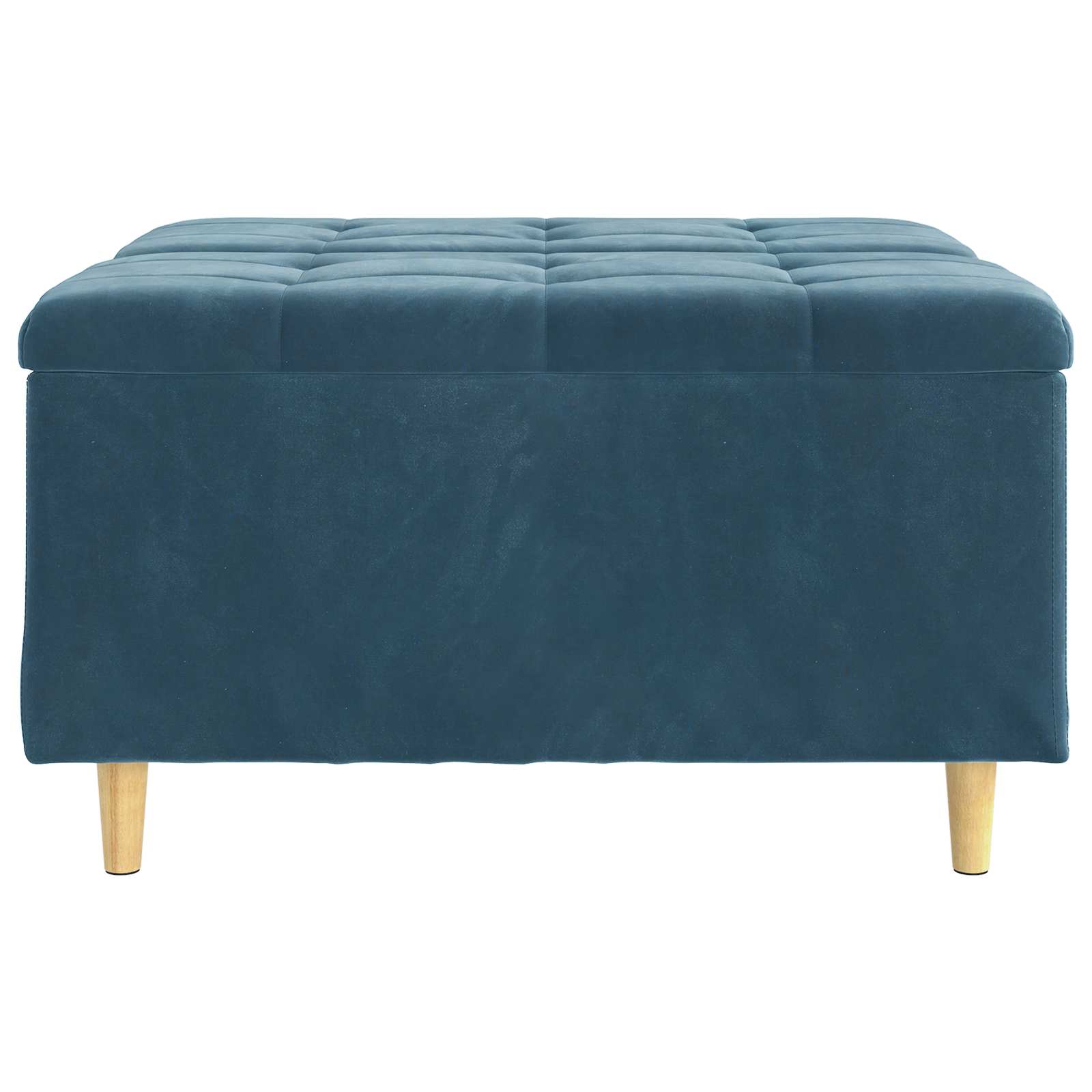 Otoman za pohranu s jastukom Plava 80 x 80 x 45 cm Baršun