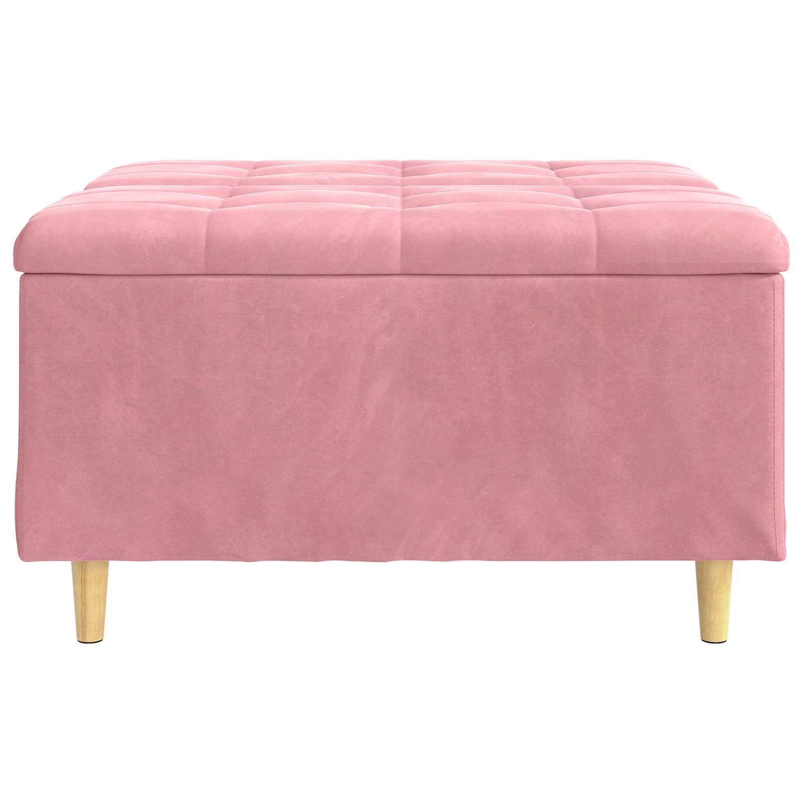 Otoman za pohranu s jastukom Ružičasta 80 x 80 x 45 cm Baršun