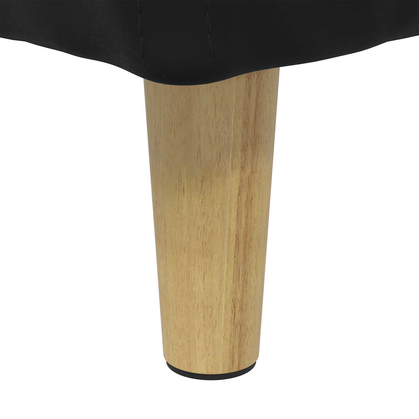 Otoman za pohranu s jastukom Crna 80 x 80 x 45 cm Baršun