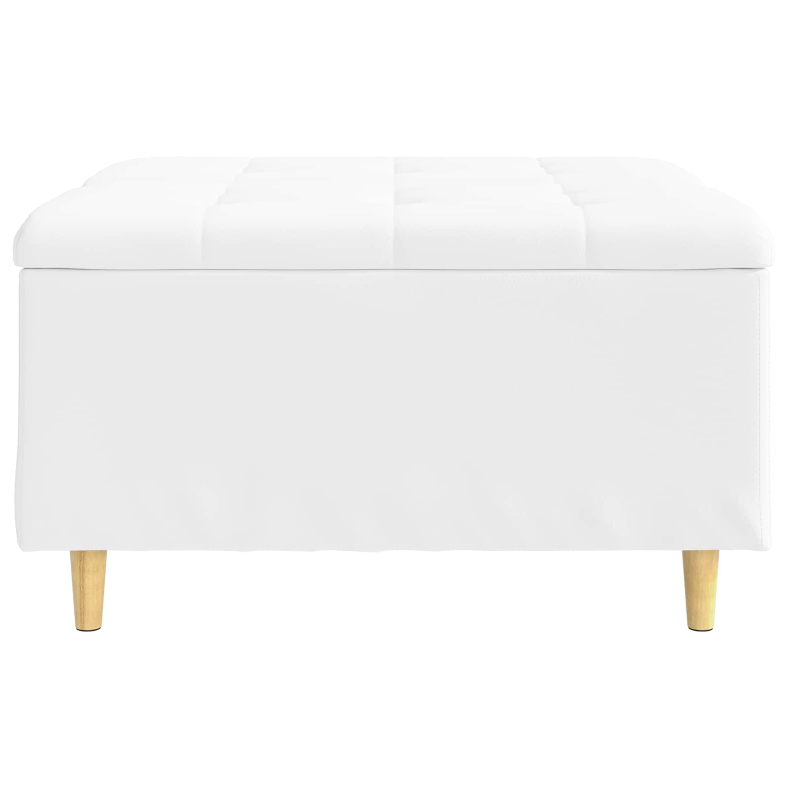 Otoman za pohranu Bijeli 80 x 80 x 45 cm Umjetna koža