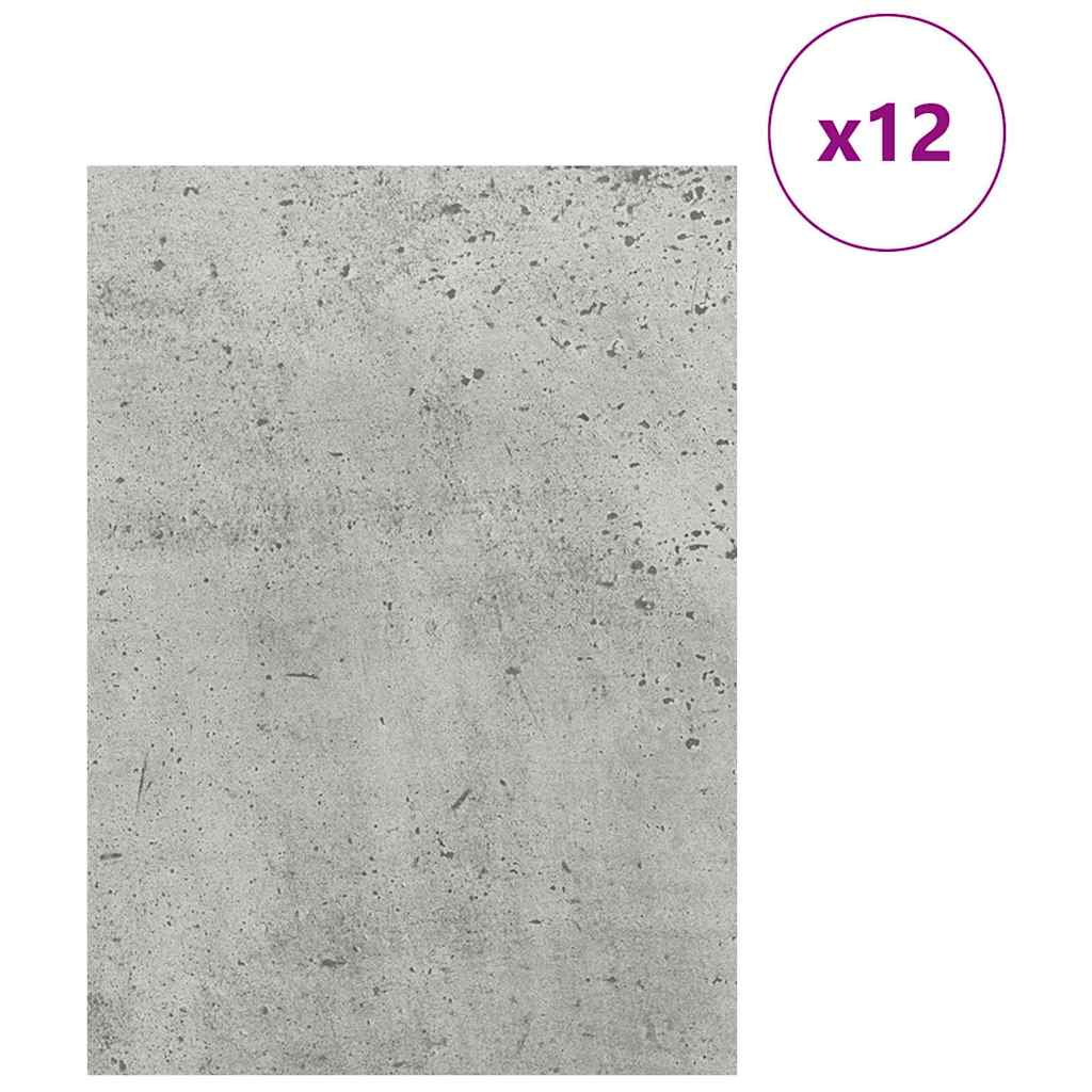 Dekor Paneli 12 pcs Betonski sivi 30 x 42 x 0.27 cm