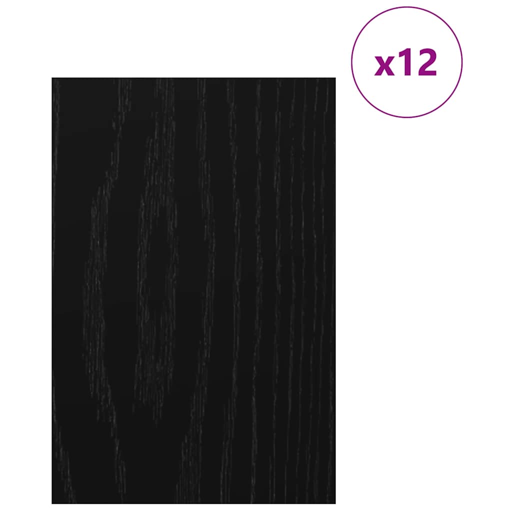 Dekor Paneli 12 pcs Crni hrast 40 x 60 x 0.27 cm