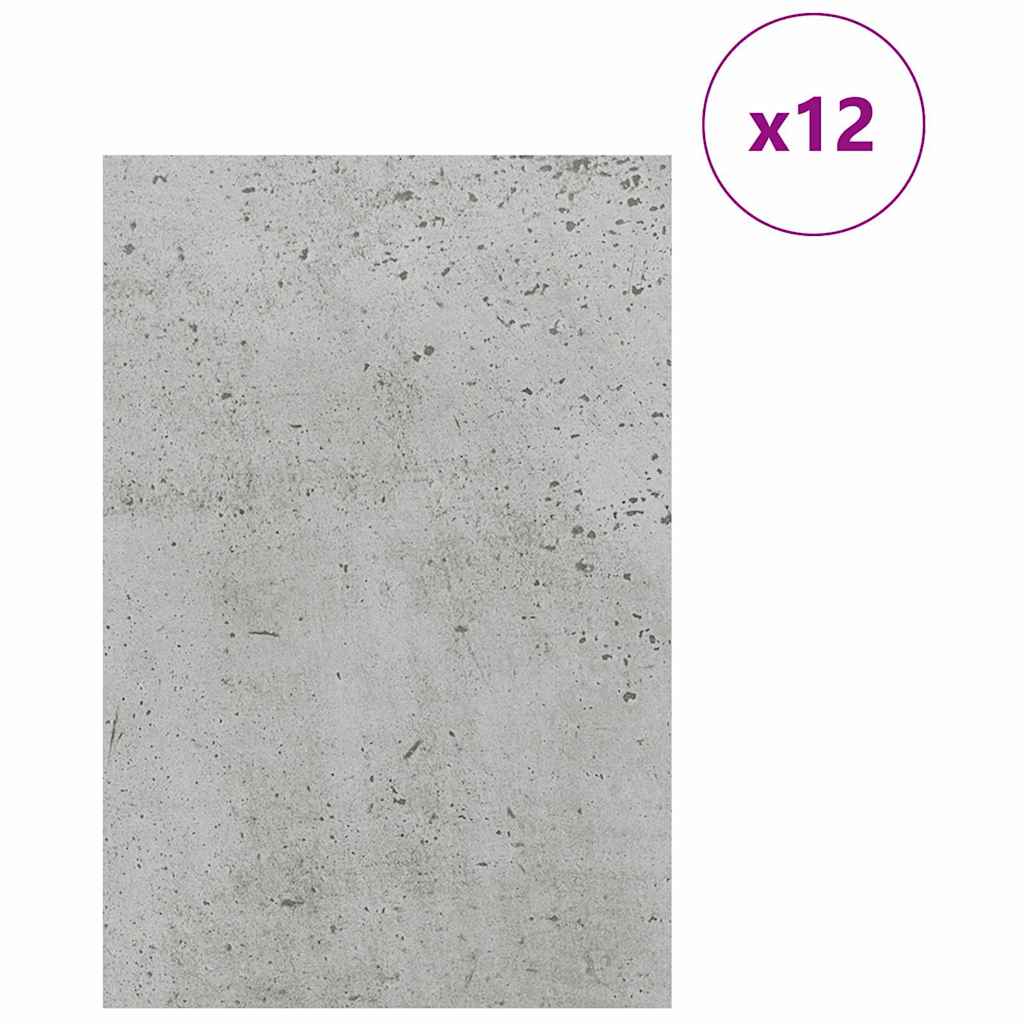 Dekor Paneli 12 pcs Betonski sivi 40 x 60 x 0.27 cm